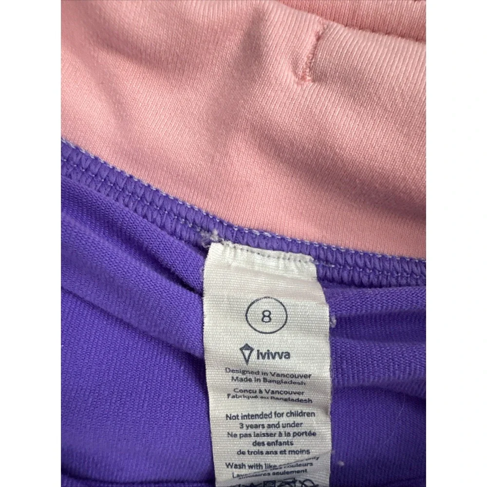 Ivivva By Lululemon Girls  Cool On The Court Skort, Pink Purple Tie Dye,  Size 8